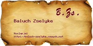 Baluch Zselyke névjegykártya